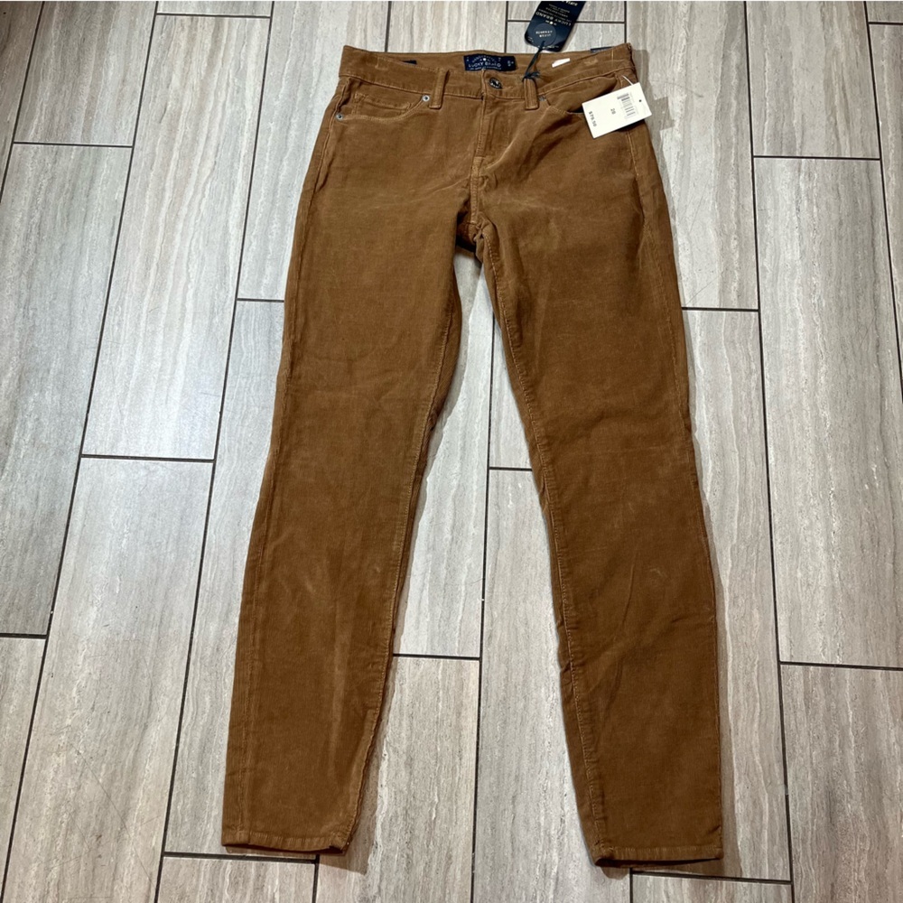 Lucky‎ Brand Brand New With Tags Sofia Skinny Brown Corduroy Women’s Pants 6/28